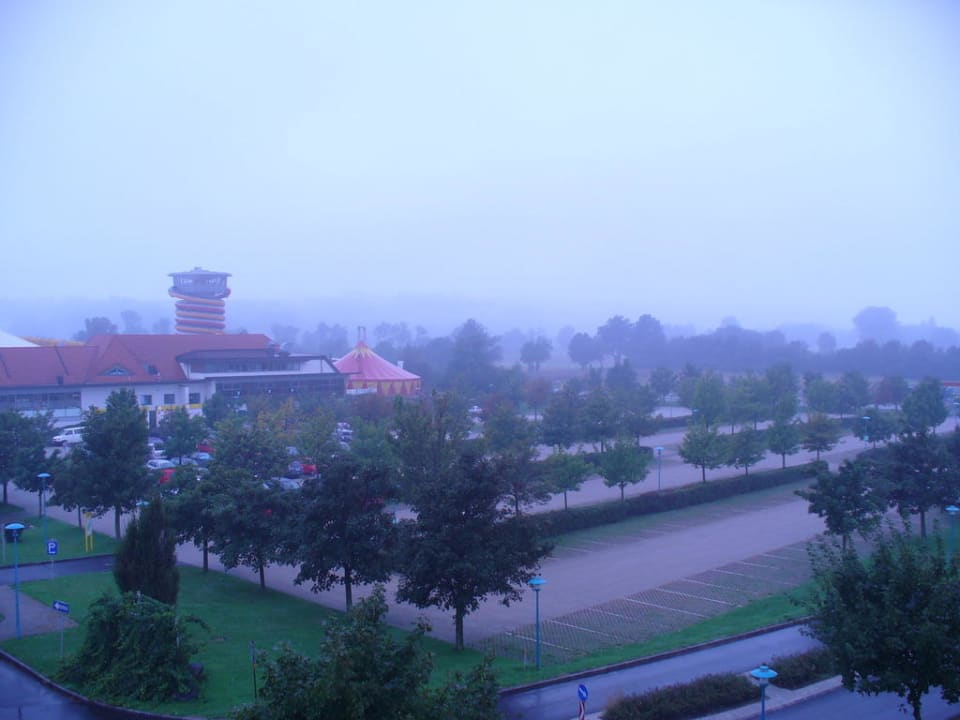 Ausblick vom Balkon All In Red Thermenhotel