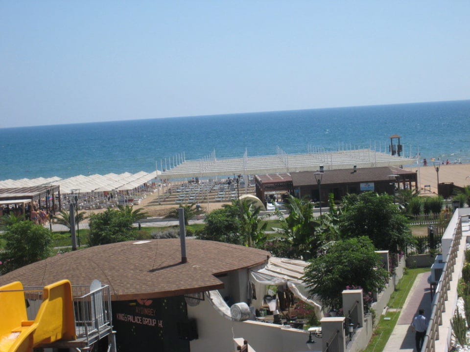 Blick vom Zimmer aufs Meer Sunis Evren Beach Resort Hotel & Spa