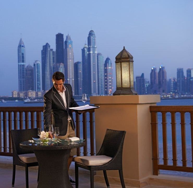 Hotel terrace view Fairmont The Palm