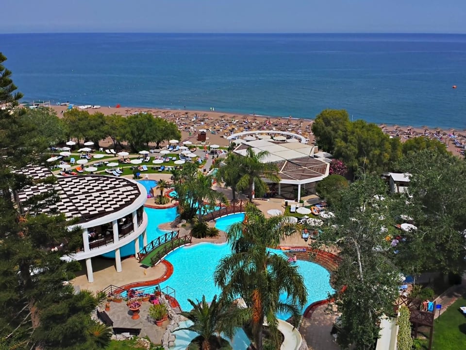 Blick vom Balkon in der 7. Etage Hotel Calypso Beach