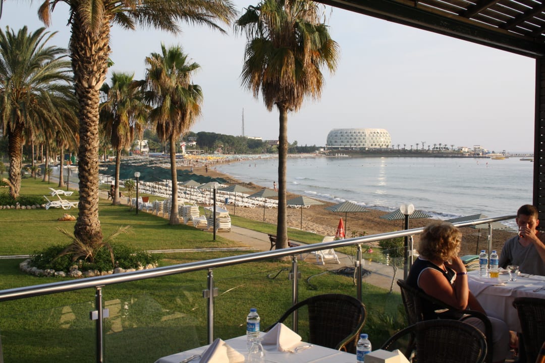 Ausblick vom Restaurant Aska Hotel Just in Beach