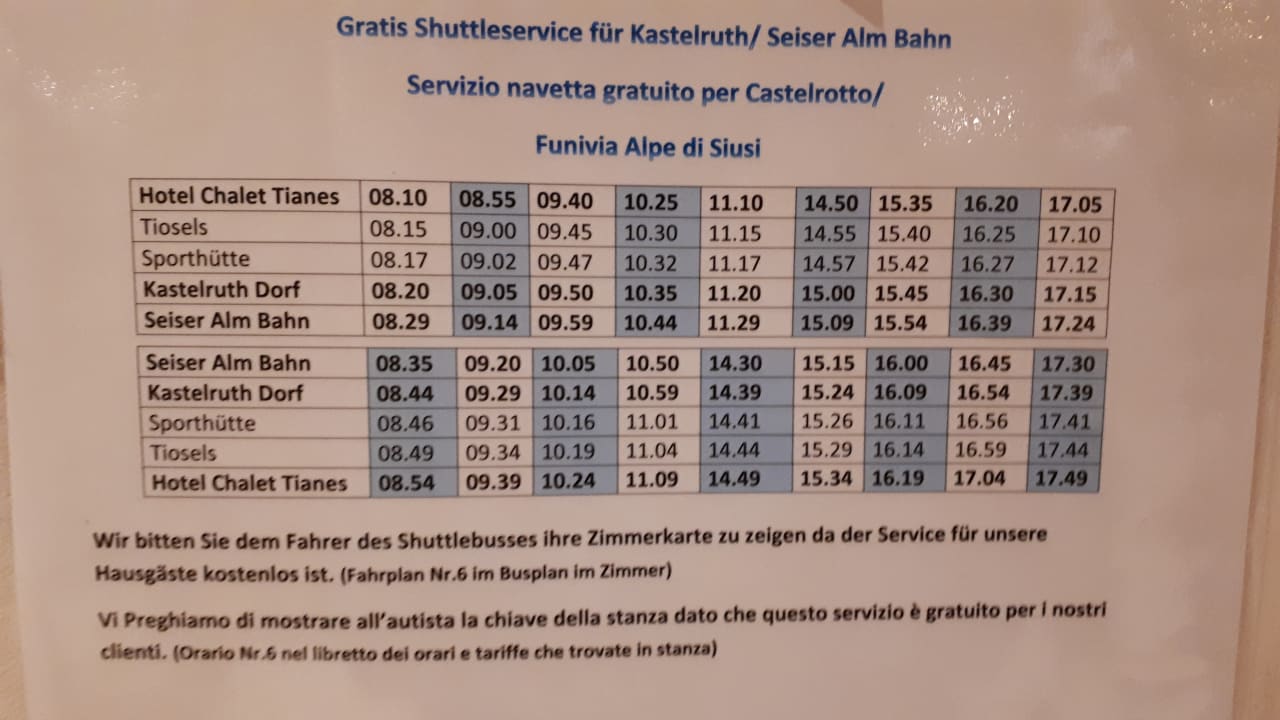 Sonstiges Hotel Chalet Tianes
