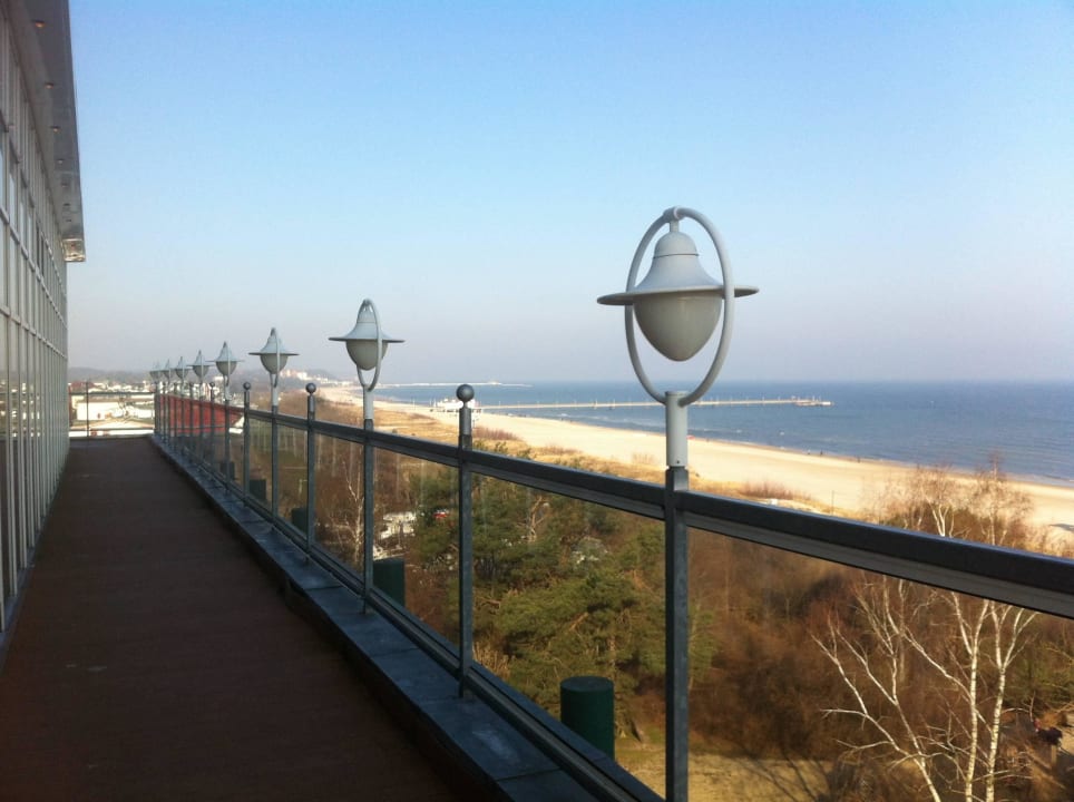 Ausblick von der Terrasse am Restaurant  Strandhotel Ahlbeck