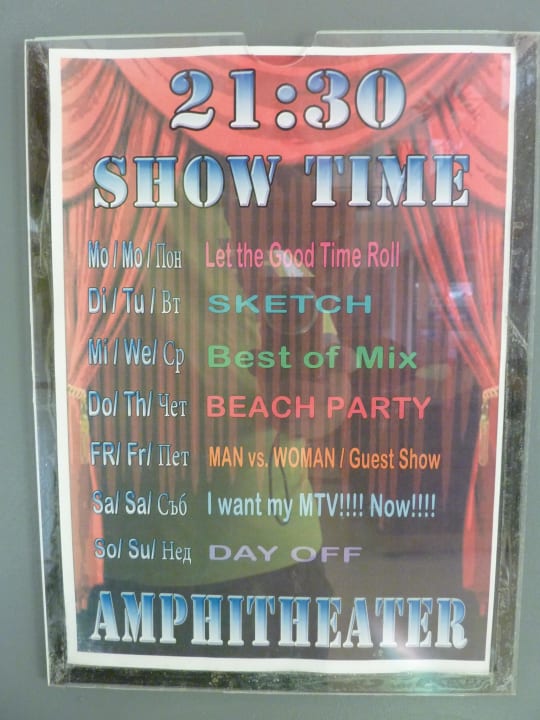 Programmliste vom Amphitheater Duni Royal Holiday Village