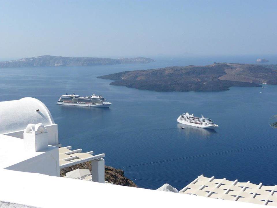 Ausblick von unserer Terrasse Hotel Agali Houses