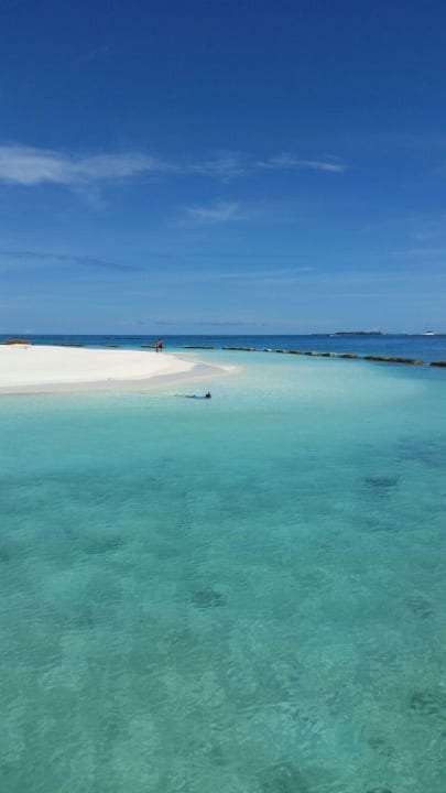 Hier fängt die Lagunenseite an  Kuramathi Maldives