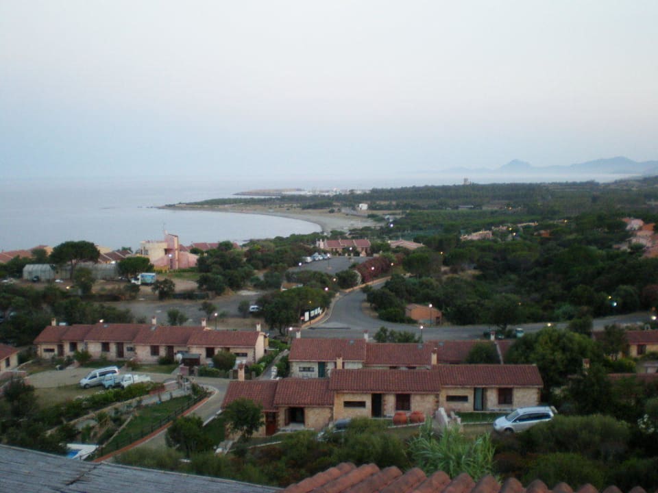 Ausblick bei Ankunft am Abend Residence Porto Corallo