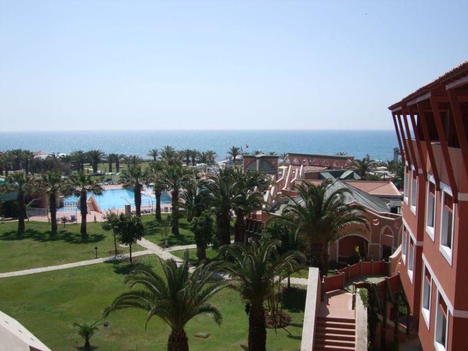Blick aus unserem Zimmer im Haupthaus Megasaray Club Belek