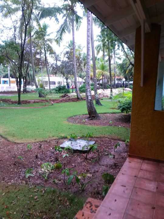 Blick von der Bungalowterrasse Wyndham Alltra Samana