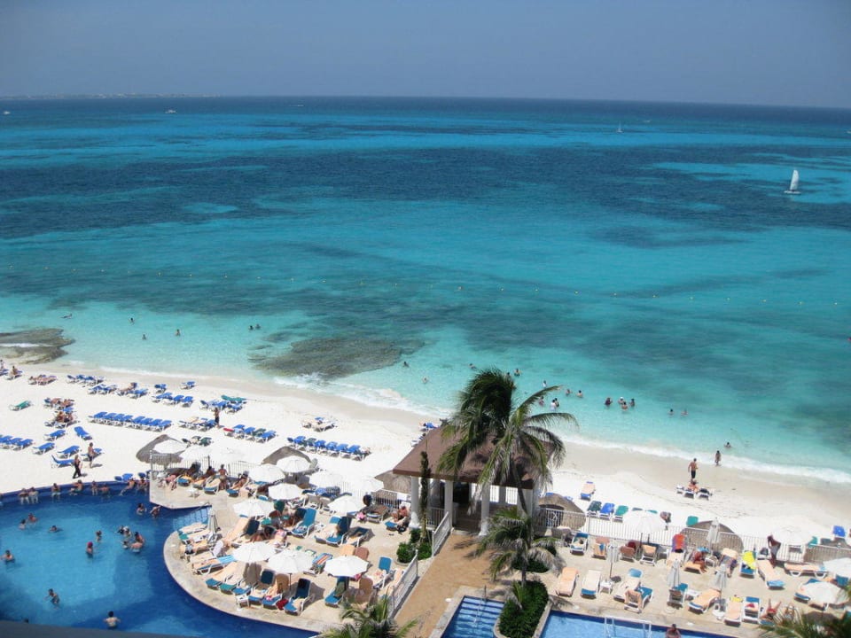 Blick vom Balkon Hotel Riu Cancun