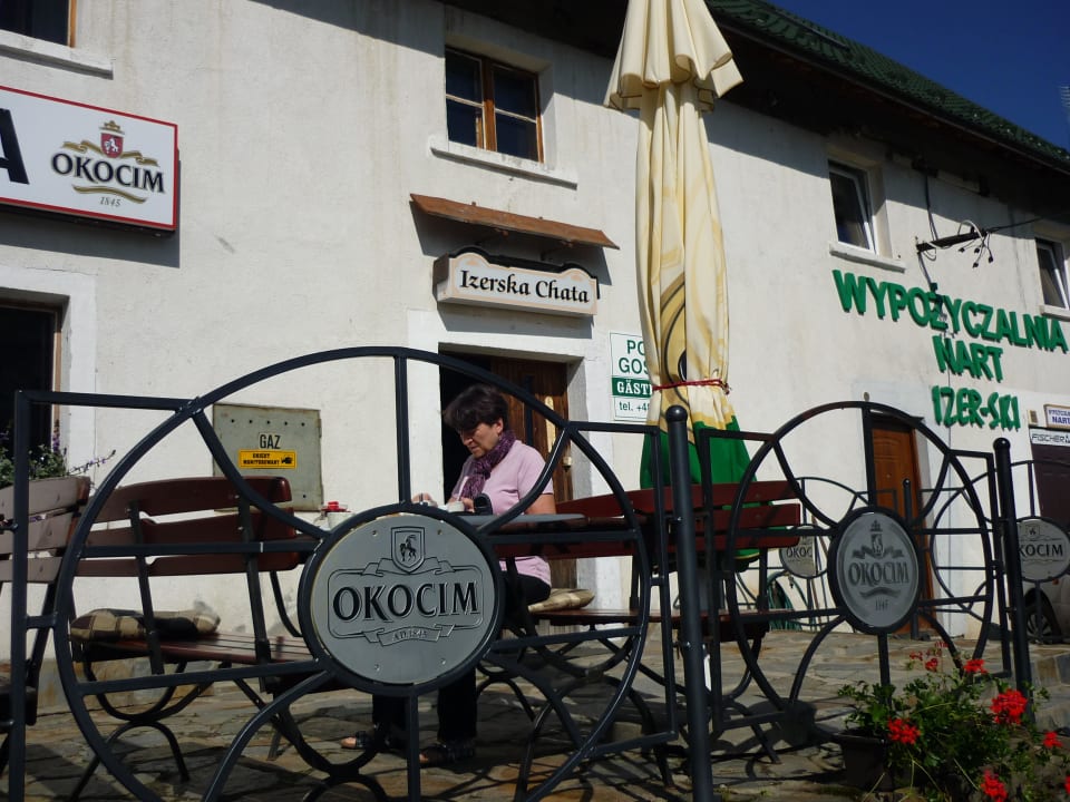 Frühstück auf der Terrasse Hotel Izerska Chata