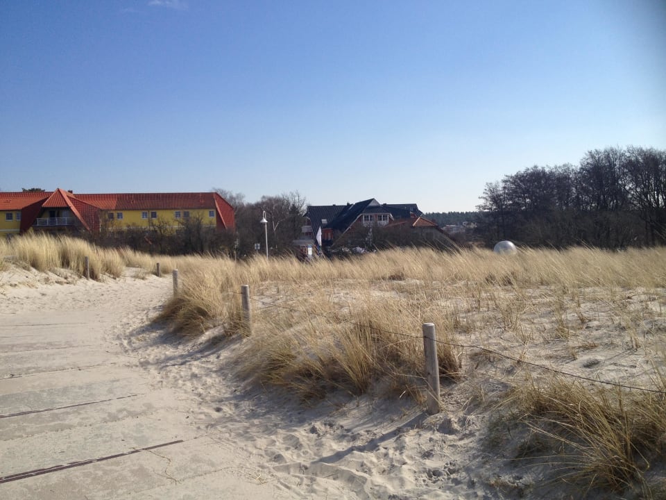 Hotel vom Strand aus Strandhotel Deichgraf
