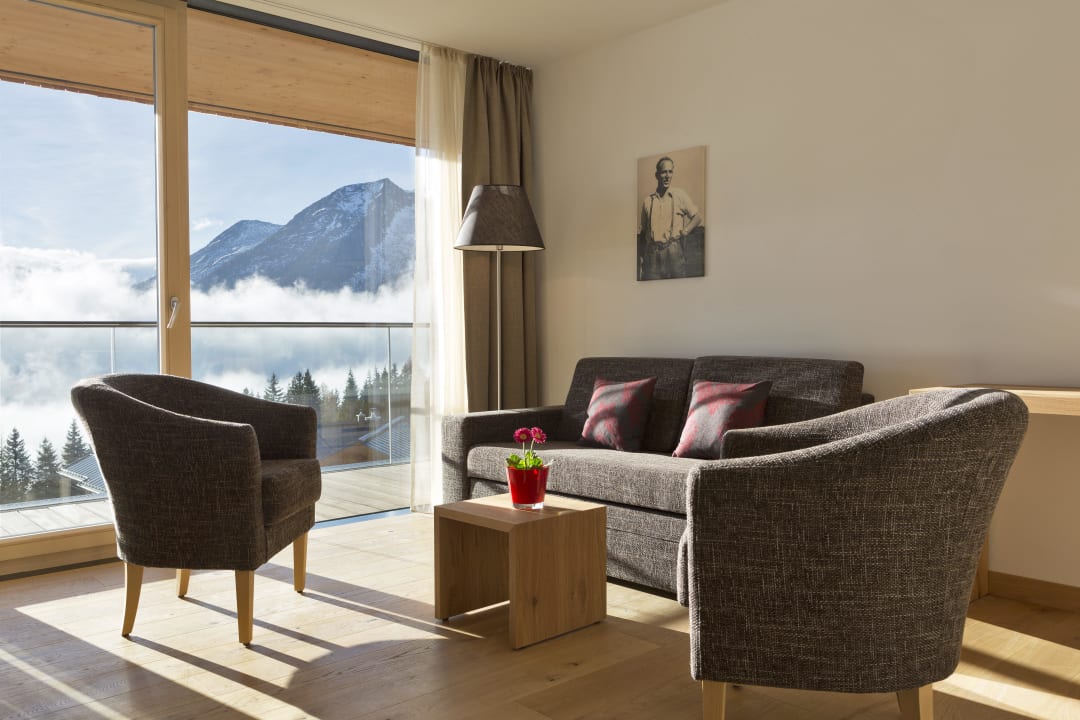 Wohnraum im Zimmer Panoramasuite Alpengasthof Filzstein