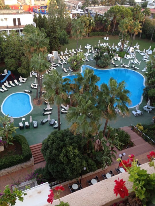 Poolblick aus 6. Etage Hipotels Said  Hotel