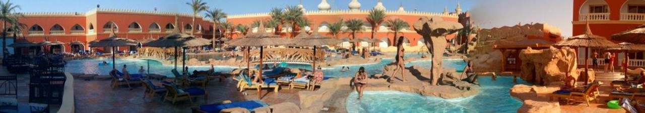Basen główny Pickalbatros Alf Leila Wa Leila Resort - Neverland Hurghada