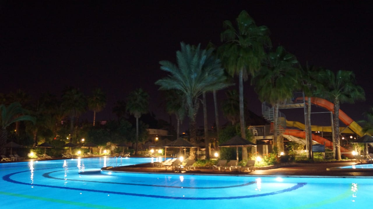 Pool by night Hotel Defne Garden