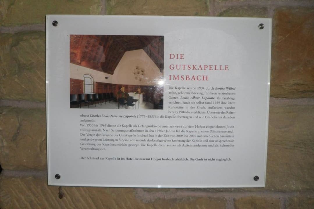 Kapelle Hotel Hofgut Imsbach