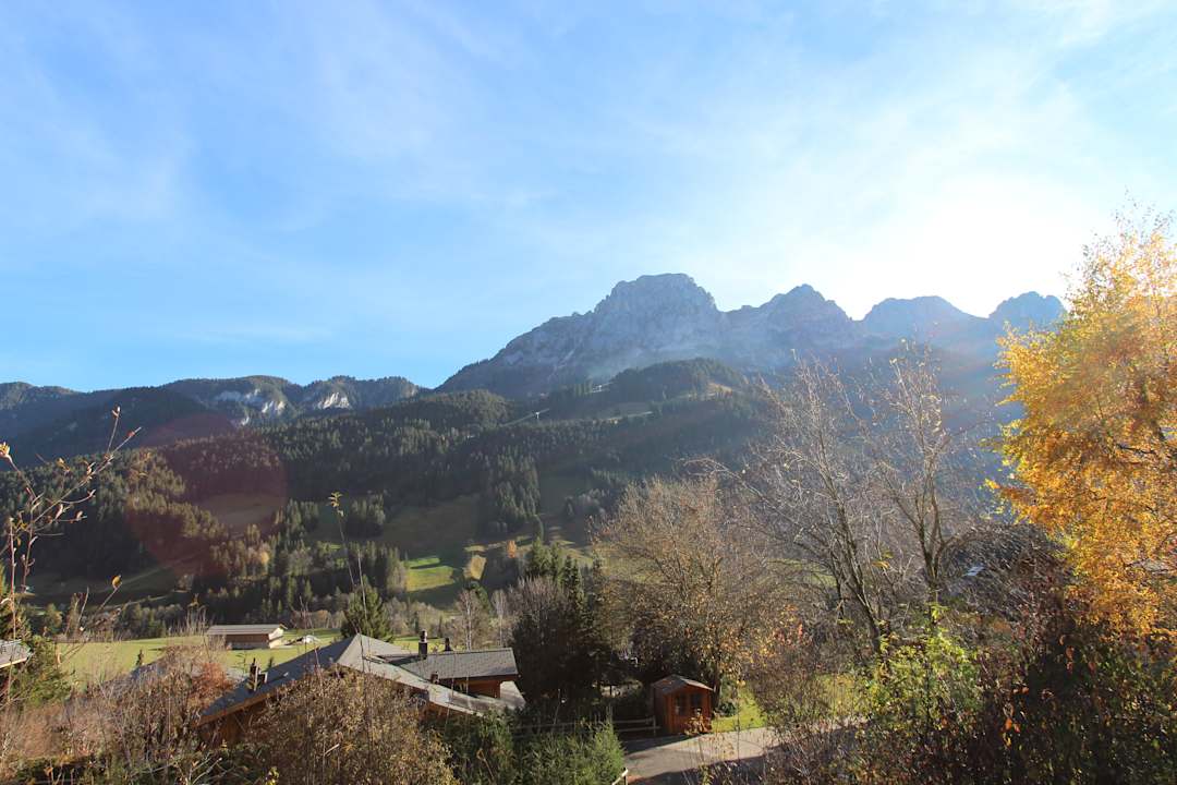 Ausblick Ferienwohnung Chalet Les Jumelles