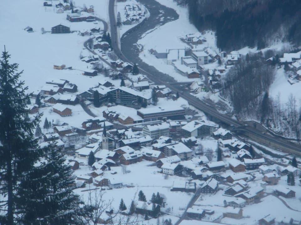 Blick auf Mellau und das Lifestyle Hotel Sonne Mellau - Feel good Hotel