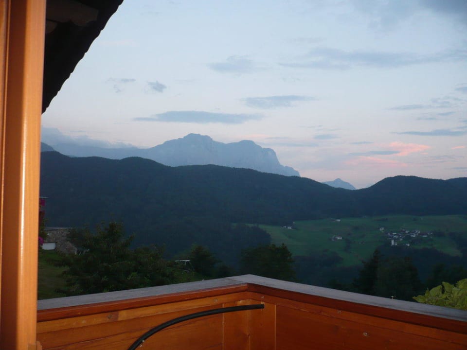 Blick vom Balkon zum Schlern KIRCHWIESERHOF