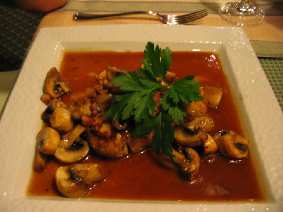 Schweinesteak mit Champignons Hotel Kutscherhaus