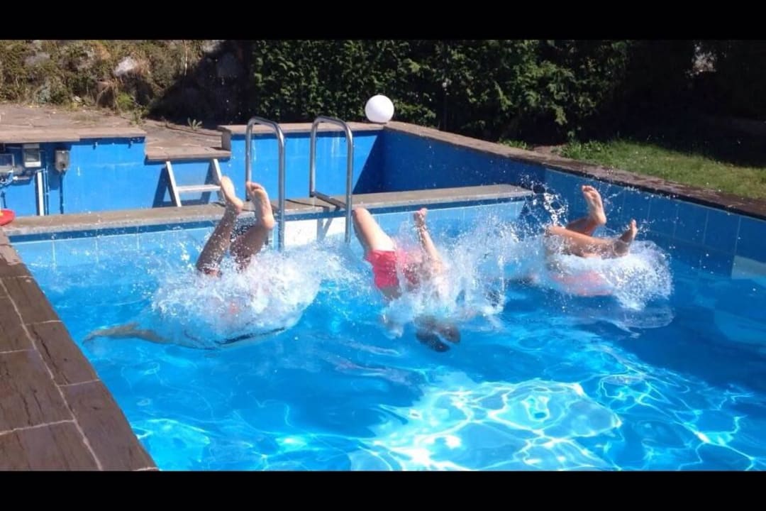 Sprung ins kühle Nass Ferienhof Mühlthal