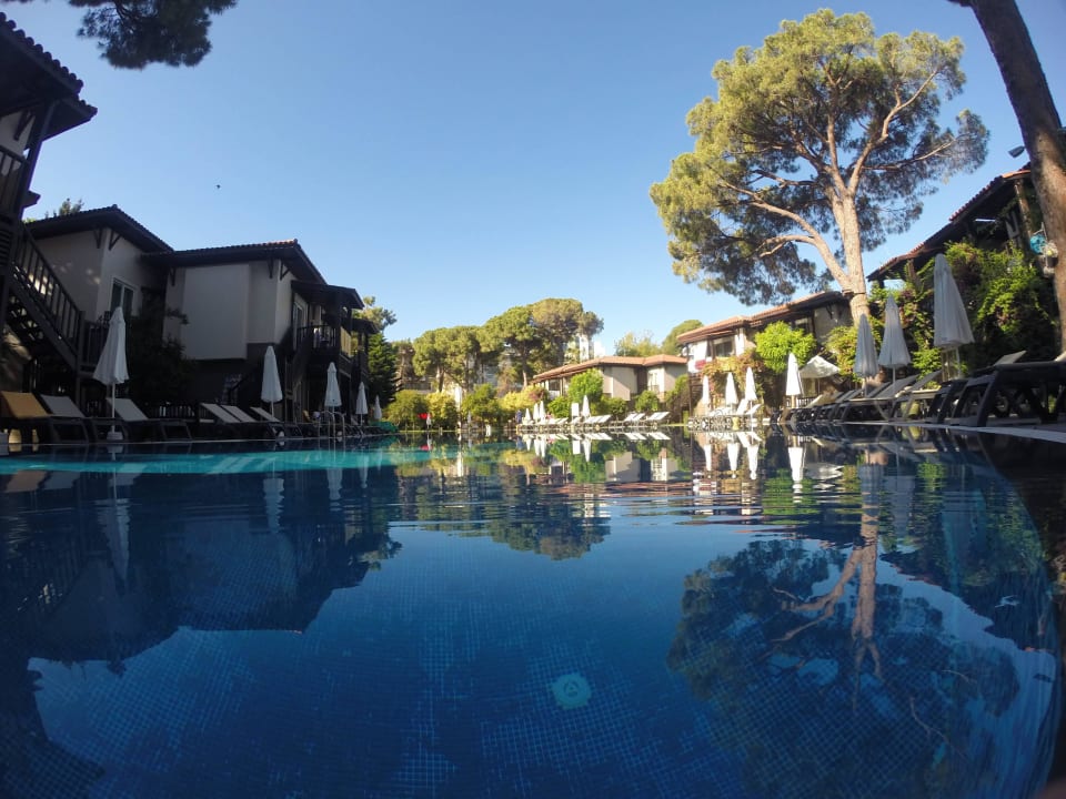 Blick über Pool Lake Villen Papillon Ayscha