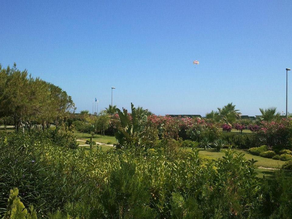 Garten am Strand von der Snackbar aus gesehen VONRESORT Golden Beach