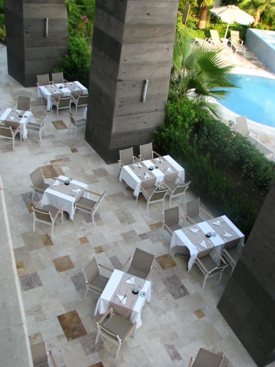 Terrasse des Restaurants Melas Lara Hotel