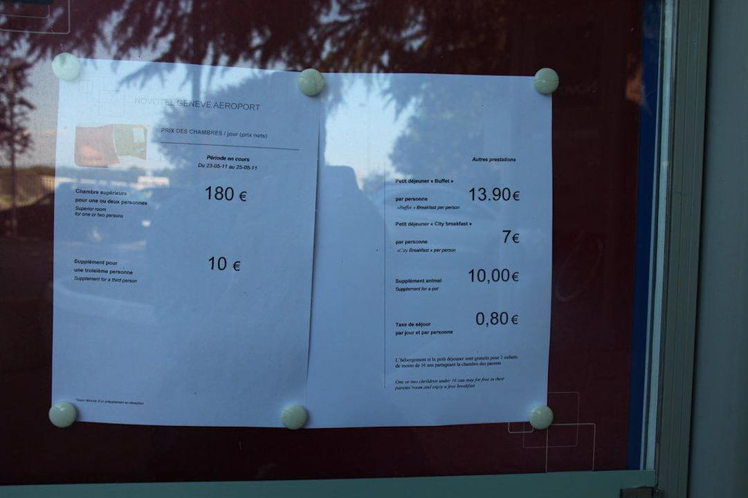 Die Preise  Hotel Novotel Genève Aéroport France