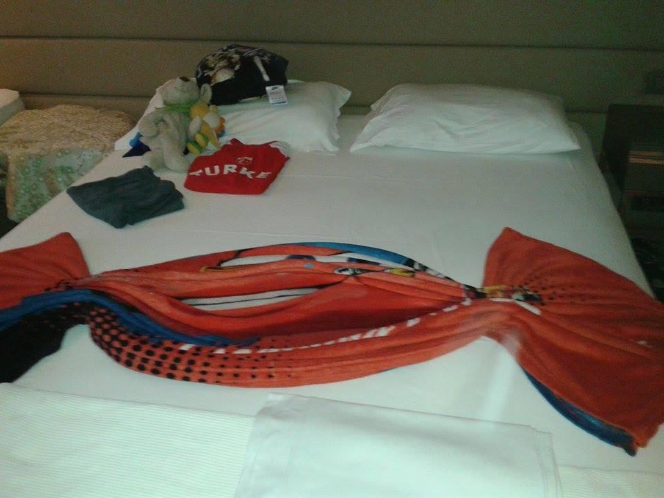 Deko der Betten Club Grand Aqua