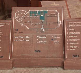 Wegeplan im Red Fort