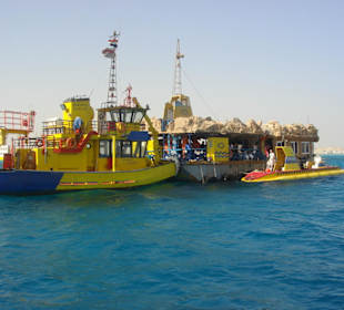 Anlegestelle des U-Bootes auf dem Meer