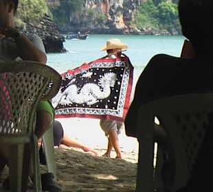 Aussicht vom Sitzplatz zur Beach 