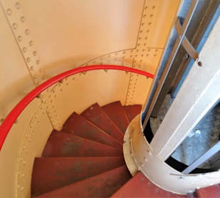 Auf der Treppe des Leuchtturmes