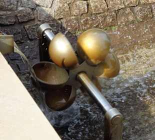 Der Wasserspielplatz im Park der Gärten