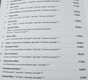 Speisekarte 08/2024