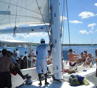Die Hinfahrt auf dem Katamaran
