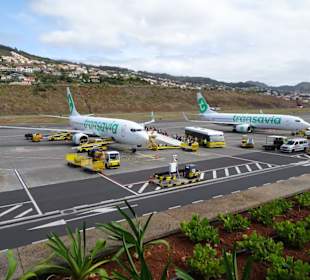 Blick auf das Vorfeld des Flughafens Madeira
