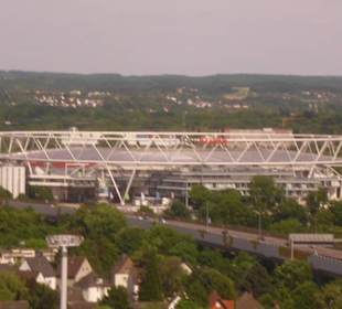 Die BayArena aus der Vogelperspektive