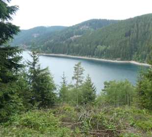 Bllick vom Höhenweg zum Stausee der Ohra-Talsperre
