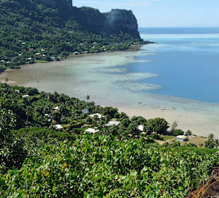 Blick auf die Lagune von einem Aussichtspunkt