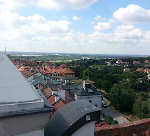 Widok z wieży widokowej Bramy Opatowskiej