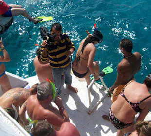 Der ETS Kameramann mit der Schnorchel-Crew