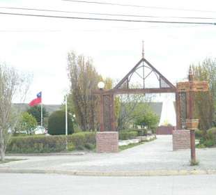 Вход в парк на острове  Огненная Земля.