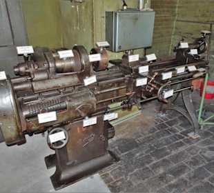 Präzisionsdrehmaschine im Industriemuseum