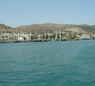 Arrivée à Bodrum ville par bateau