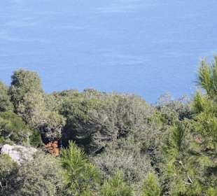 Wandern schöner Blick auf das Meer