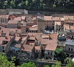 Blick vom Berg auf die Altstadt von Villefranche