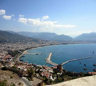 Ausblick von einer Plattform der Burg von Alanya